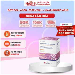 Bột Collagen Ngừa Lão Hóa Da Arravite Beauty Essential Hyaluronic Acid - Collagen Uống Giúp  Làm Mờ Nếp Nhăn Cho Phụ Nữ