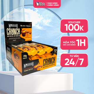 Hộp 12 Bánh Warrior Crunch Protein Bar (vị ngẫu nhiên) Chính Hãng