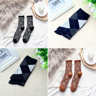 Tất họa tiết cao cổ đi giày tây Toroshoes Mã T3 100% cotton