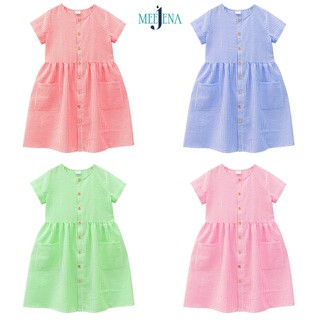 Váy bé gái sọc vải Kate tay lỡ, váy cho bé gái 14 - 36 kg - MEEJENA 2644, váy bé gái 2644
