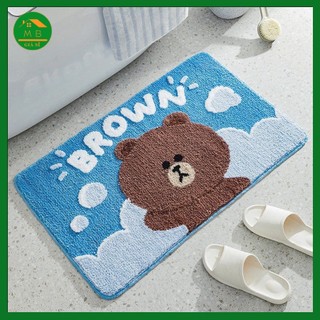Thảm lau chân chùi chân thảm lông cừu 40x60cm thảm cao cấp thấm hút tốt thảm lông lau chân hình thú chất lượng cao cấp