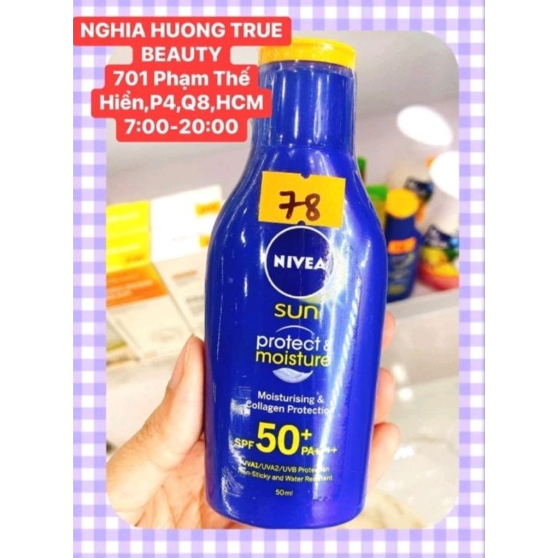 Kem Chống Nắng Nivea dạng sữa SPF50+PA+++.Dành cho da nhạy cảm