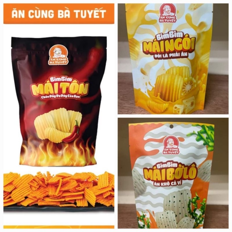 bim bim mái tôn mái bờ lô mái ngói Bà Tuyết mix vị ăn vặt Bà Tuyết