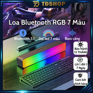 Loa bluetooth soundbar RGB N8 cao cấp âm thanh vòm 3D phiên bản đặc biệt dùng cho máy tính, vi tính, có đèn LED.