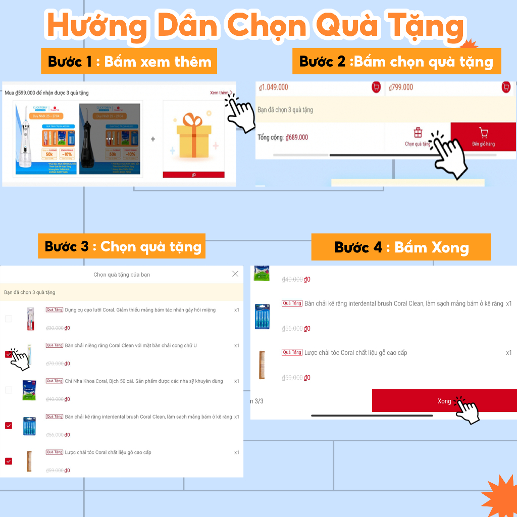 Tăm nước cầm tay Fairywill FW5020E và bàn chải điện Fairywill E11. Combo chăm sóc răng miệng hoàn hảo