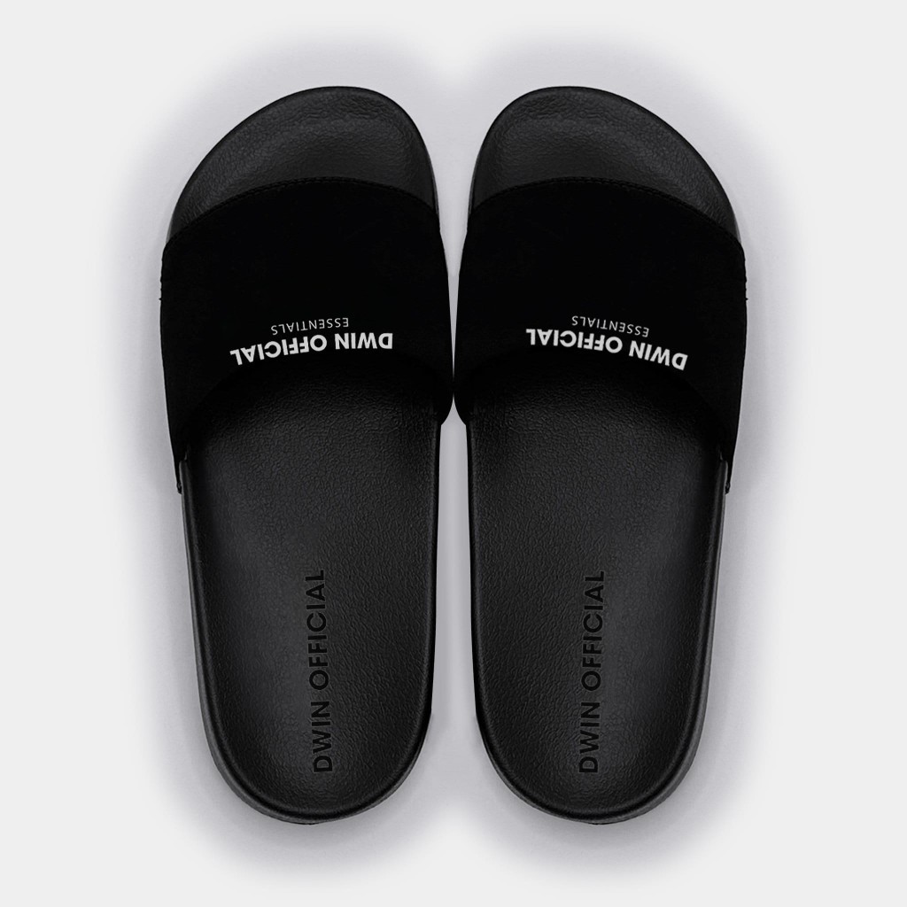 Dép quai ngang nam nữ slipper DWIN đen fullbox local brand