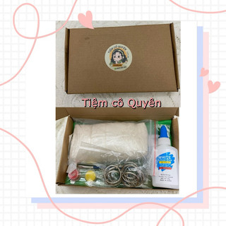 Combo đất sét Thái tự khô/ Dụng cụ tập nặn đất sét/ Bộ kit làm móc khoá đất sét