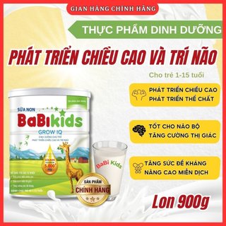 Sữa tăng chiều cao Babikids Grow IQ 900g cho bé từ 1 đến 15 tuổi, Sữa phát triển chiều cao và trí não