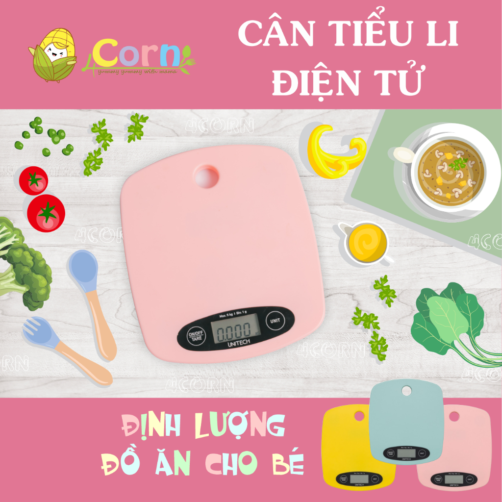 Cân tiểu li (cân điện tử) cao cấp Unitech - chính xác 1g - Sử dụng chế biến đồ ăn