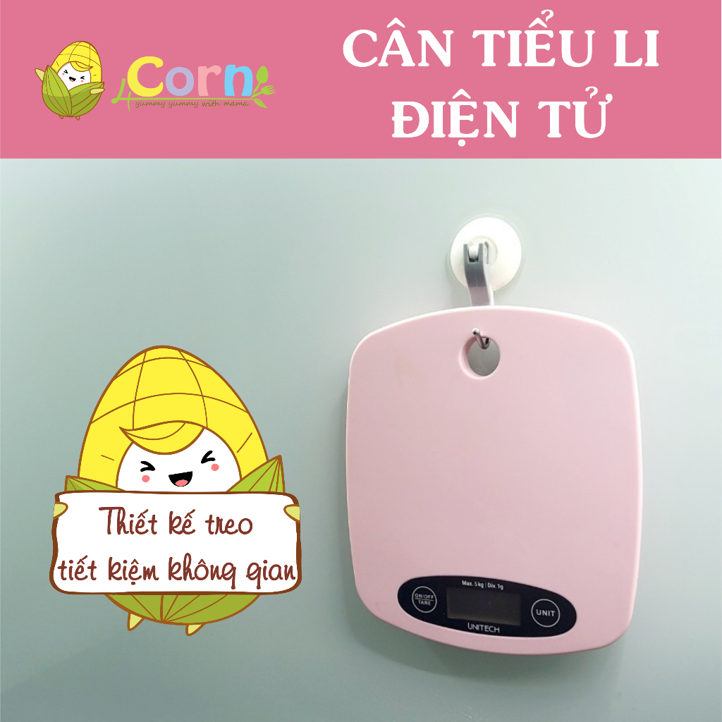 Cân tiểu li (cân điện tử) cao cấp Unitech - chính xác 1g - Sử dụng chế biến đồ ăn