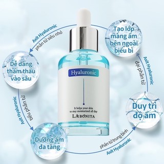Serum HA dưỡng ẩm căng bóng & tăng độ đàn hồi - LA BONITA Vital Hyaluronic Acid Serum 50ml