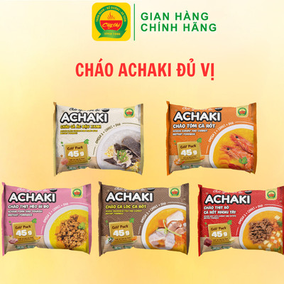 Combo 5 Gói Cháo Ngon Tiện Lợi Achaki Thương Hiệu Cây Thị