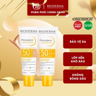 Kem Chống Nắng Hóa Học, Kiểm Soát Dầu Bioderma Photoderm Aquafluide SPF50+/PA++++ 40ml