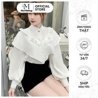  Áo Sơ Mi Cổ Bèo Siêu Xinh Dài Tay Thời Trang Nữ Phong Cách Cá Tính N496 | MORI CLOTHINGS 