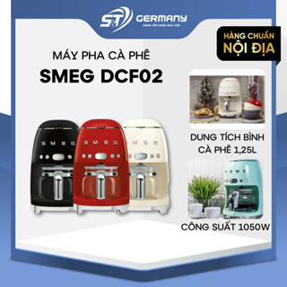 Máy Pha Cà Phê SMEG DCF02 Nội Địa Đức Thiết Kế Retro Thời Thượng Cao Cấp, Máy Pha Cafe Tiện Lợi GSTElectronic