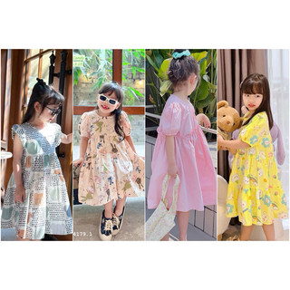 Đầm baby doll bé gái. Đầm bé gái. Váy bé gái. Đầm kate. Váy kate. Váy thô mềm.