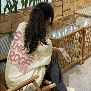 áo phong cách hàn quốc in ấn áo thun nữ tay ngắn mùa hè áo thun tay ngắn FOCUS 100%cotton dáng rộng