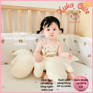 Gối ôm hình thú cho bé gối tựa lưng gấu bông hình con bươm bướm chất liệu nhung bông cotton phong cách Hàn Quốc