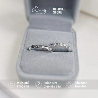 Nhẫn đôi dahlia - trang sức bạc the wing silver