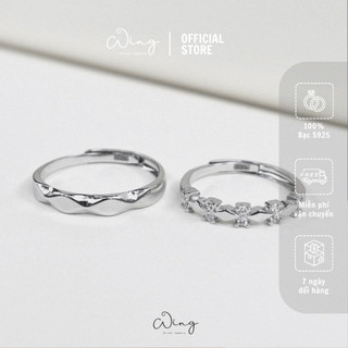 Nhẫn Đôi Dahlia - Trang Sức Bạc The Wing Silver