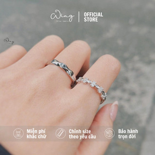 Nhẫn Đôi Dahlia - Trang Sức Bạc The Wing Silver