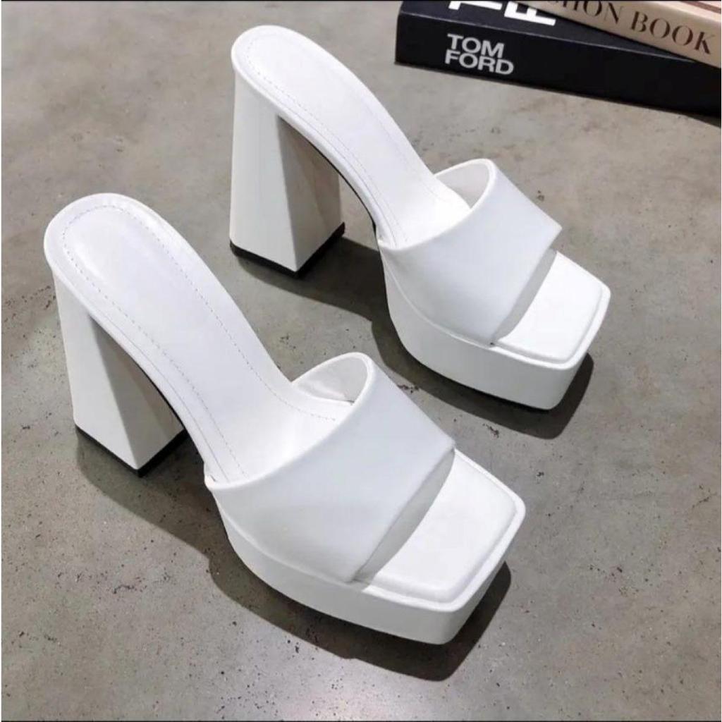 Dép Cao Gót Đúp 12cm NT Store Quai Ngang Si Lụa Thời Trang Phù Hợp Đi Tiệc, Đi Chơi__MÃ 023_L1A. | BigBuy360 - bigbuy360.vn