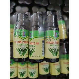 Combo 5 lọHương lá dứa có màu (pandan pastenm) hiệu 3K chai 20ml - Date xa - Sỉ giá tốt