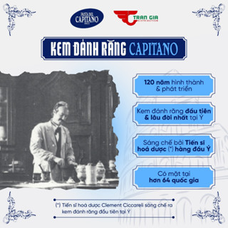 Kem Đánh Răng CAPITANO Nhập Khẩu Italy 75ml Trắng Răng Than Hoạt Tính Cho