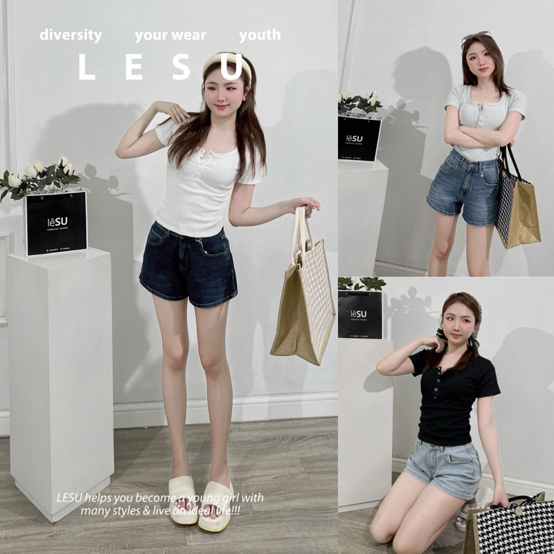 ẢNH TỰ CHỤP 	Thun gân cổ U nút bấm