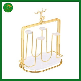 Khay úp ly đế trắng cốc hươu chất liệu inox 304 sang trọng cao cấp khay úp cốc