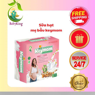 Sữa hạt ngũ cốc bầu KEYMOM (25 GÓI), mẹ giữ dáng, giảm nghén, mix vị ca cao và nguyên vị, dễ uống