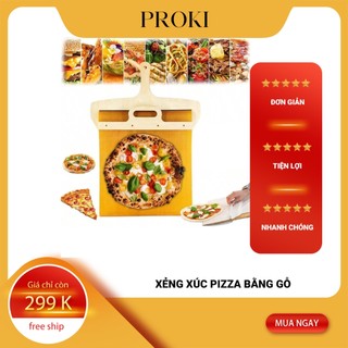 Xẻng Xúc Bánh Pizza Bằng Gỗ Kèm Cọ Làm Bánh Pizza Trong Nhà / Ngoài Trời
