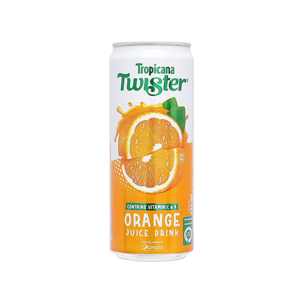 Lon nước cam ép Twister Tropicana 320ml