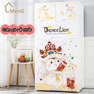 Tủ quần áo Tết nhựa múa lân có bánh xe bốn lớp, năm lớp và sáu lớp