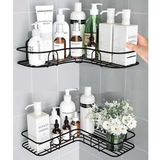 Kệ góc tường nhà tắm đa năng tặng kèm miếng dán, Kệ góc dán tường đa năng