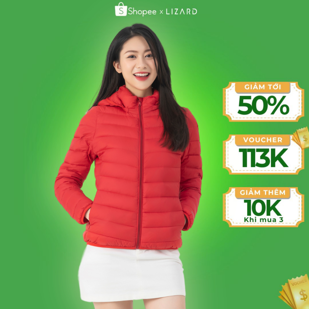 Áo phao nữ Lizard chần bông - 2FW22J004