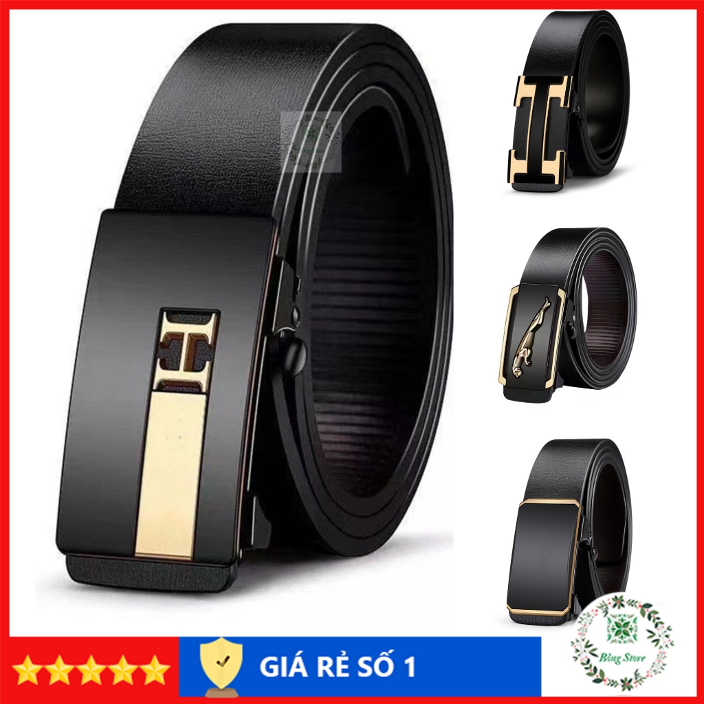 Thắt lưng nam da cao cấp khóa kim loại tự động không gỉ, dây lưng nam thời trang - Cam kết 1 đổi 1 bảo hành 12 tháng HV1