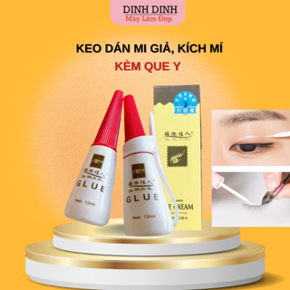 Keo dán mi giả, keo kích mí dán mí 2in1 kèm que Y kích mí Glue  - Dinh Dinh máy làm đẹp