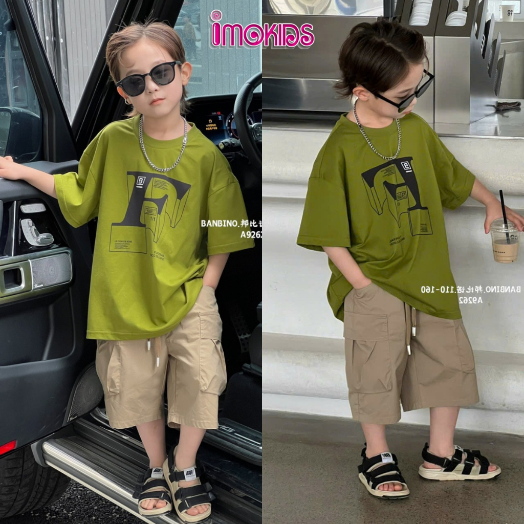 Áo thun bé trai size đại Banbino 18kg-45kg áo cộc tay cho bé cao cấp chất thun cao cấp co giãn thoải mái thời trang qate