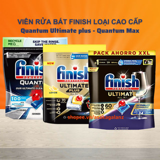 Viên rửa bát Finish Quantum Max Ultimate 100 Viên/ Túi