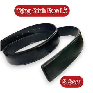 Dây lưng nam bản to bấm lỗ dùng cho khóa bấm lỗ tặng kèm đinh đục lỗ huongshoes87