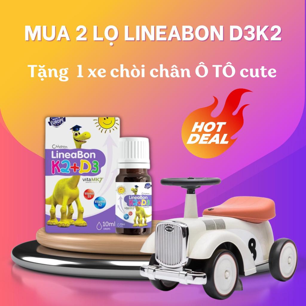 Combo 2 Lọ LineaBon vitamin D3 K2 10ml - Vitamin tăng chiều cao cho bé chính hãng