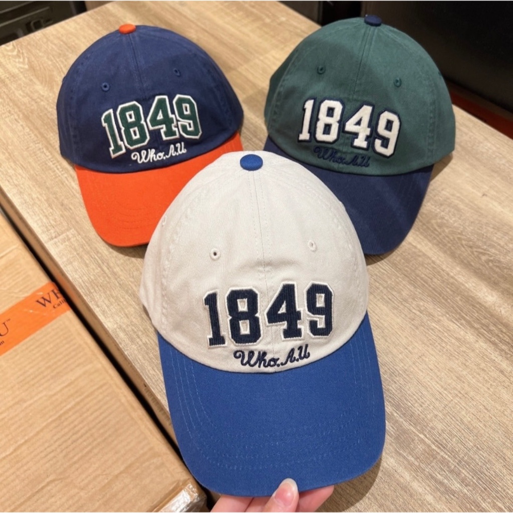 Mũ lưỡi trai Whoau chính hãng thêu số 1849 form unisex tròn đầu form chuẩn