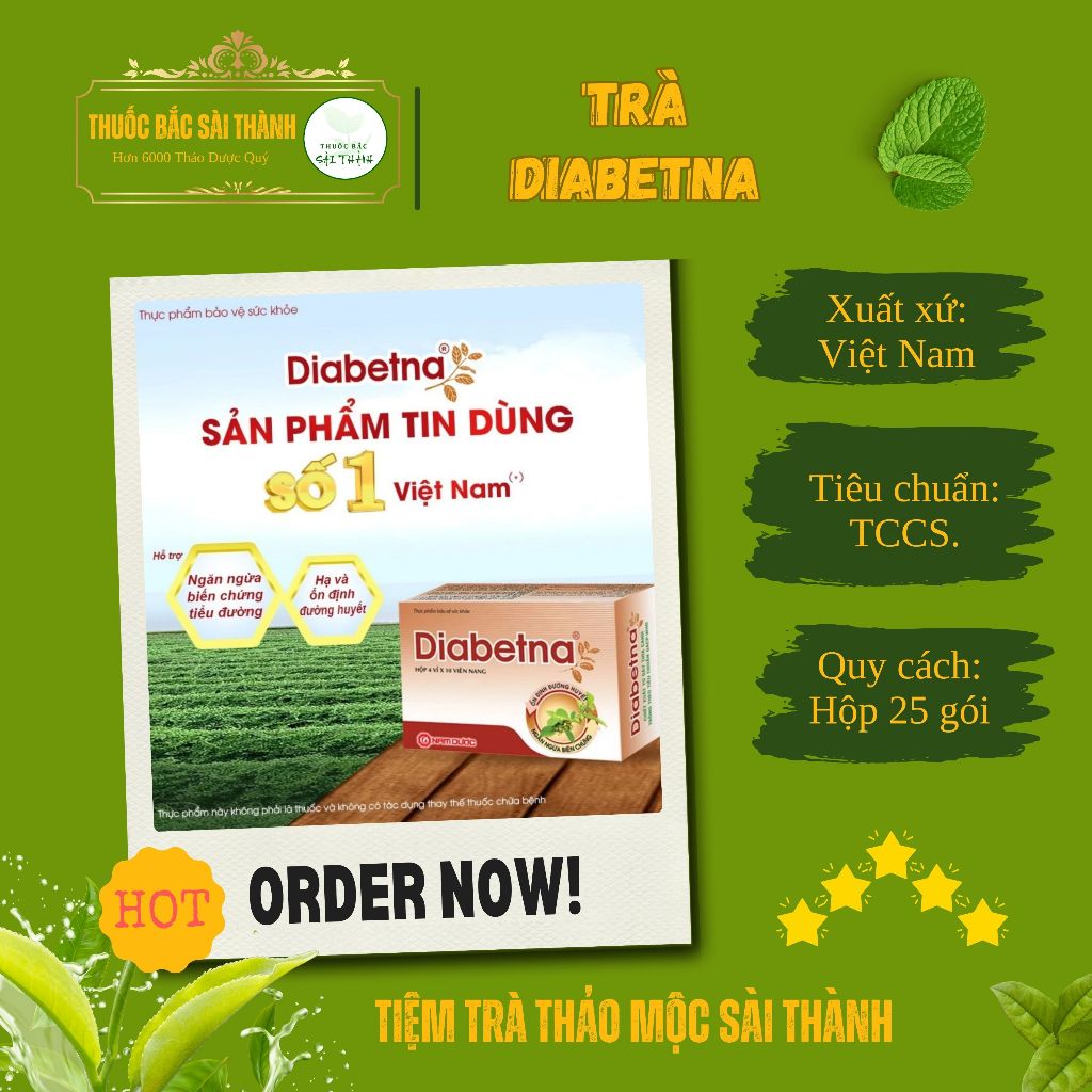 TRÀ  - DIABETNA - Hộp 25 Gói