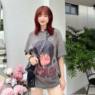Áo thun cổ tròn, áo thun in hình cô gái tóc xù hàng QCCC, áo phông hình cotton chất vải đẹp
