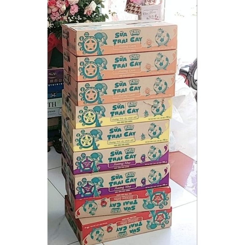 sữa kun 110ml đủ vị dâu, cam,chuối, socola