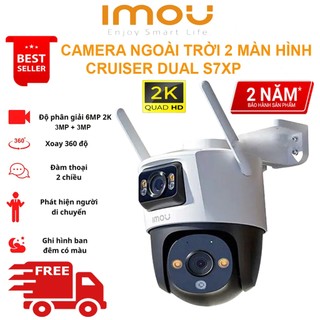 Camera Imou Ngoài Trời Cruiser Dual S7XP 6MP /10MP 2 Ống Kính 2 Tầm Nhìn, Quay 360 độ, Đàm Thoại , Còi Hú - BH 2 Năm
