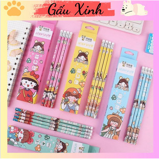 Hộp 10 bút chì cô gái dễ thương