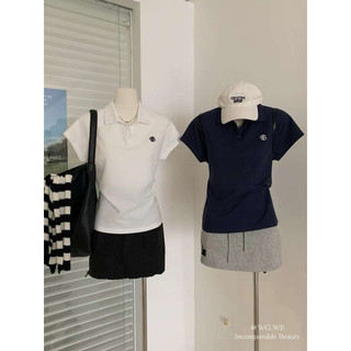 Áo polo trơn tay hến thêu chữ tb , hàng qc tag wg.we