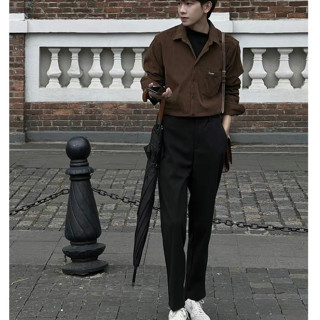 Quần tây nam,Quần âu nam dáng baggy vải co giãn dày dặn dáng suông ống rộng